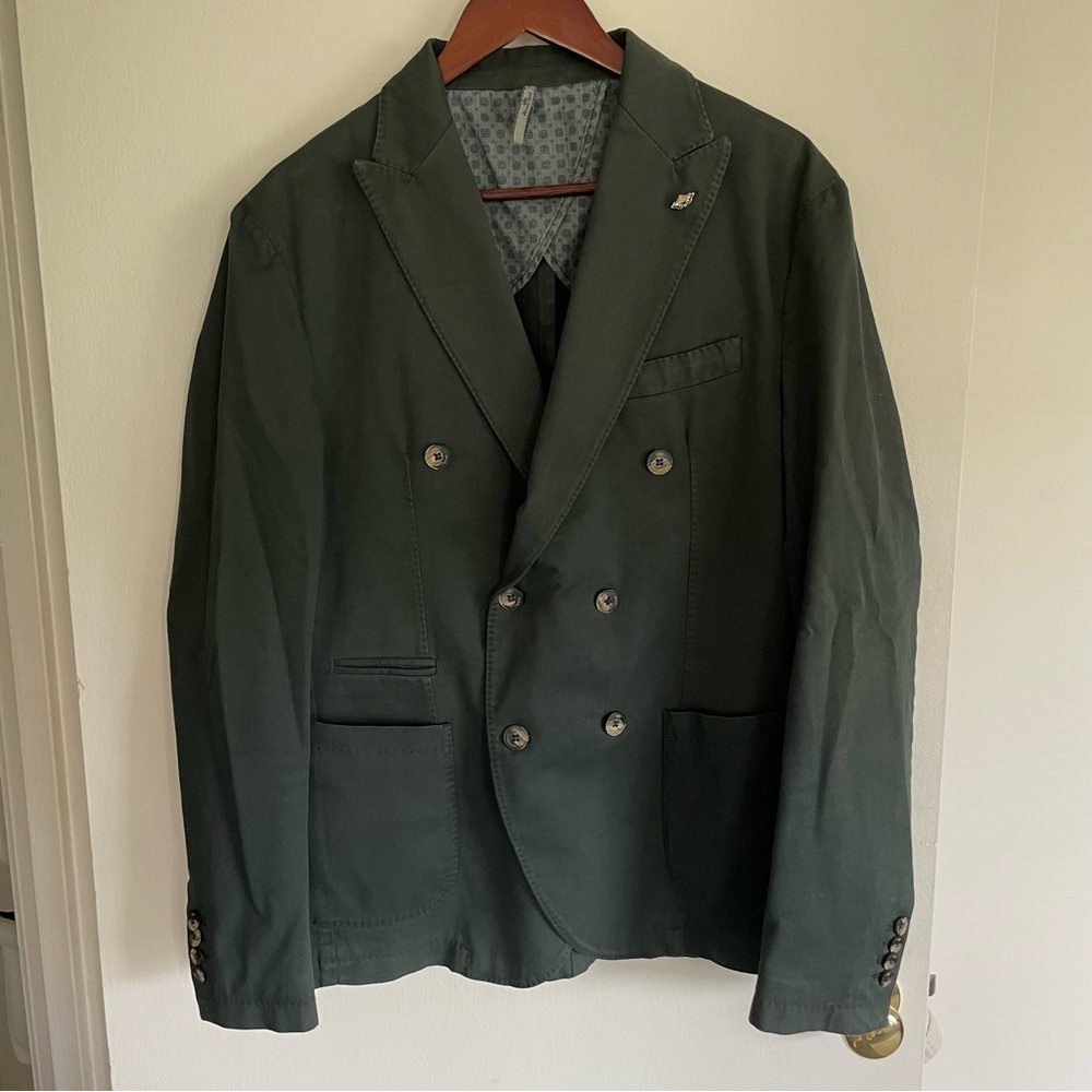 Domenico Tagliente Green Double Breasted Sportcoat size EU52